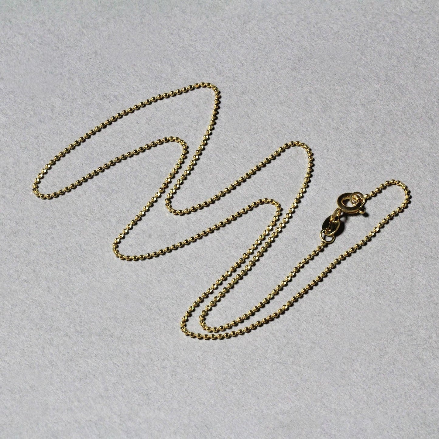 14k yellow gold diamond-cut bead chain necklace 1.0mm with lobster clasp by Bids.com on Tampa Home & Garden Store