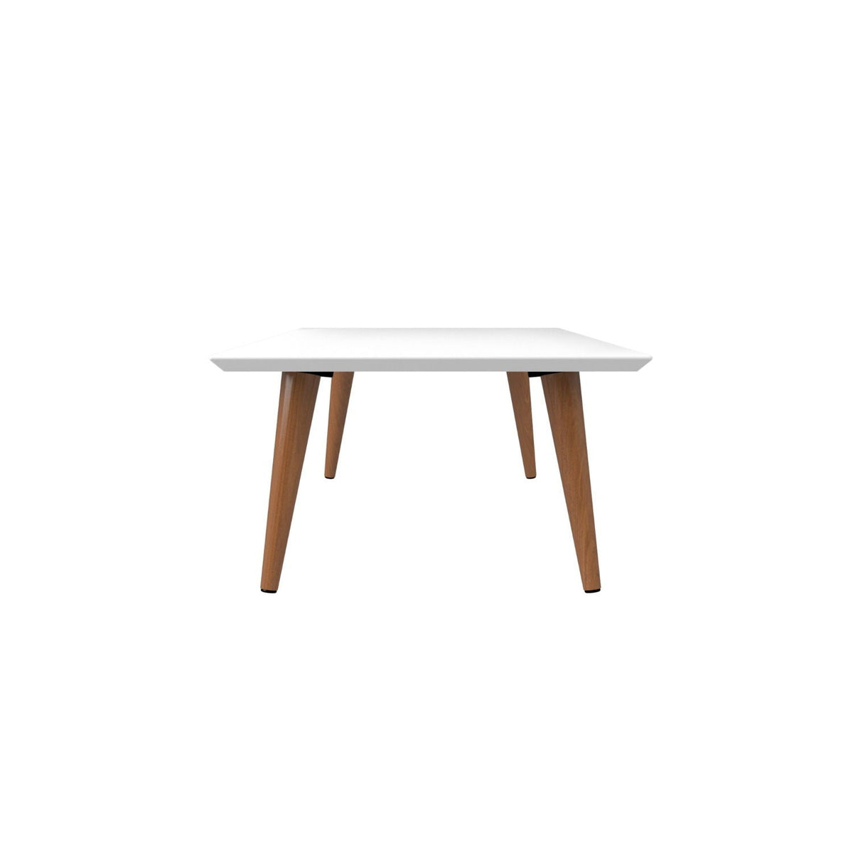 White lacquered coffee table with solid wood tapered legs, HouseOfZazla on Tampa Home & Garden Store
