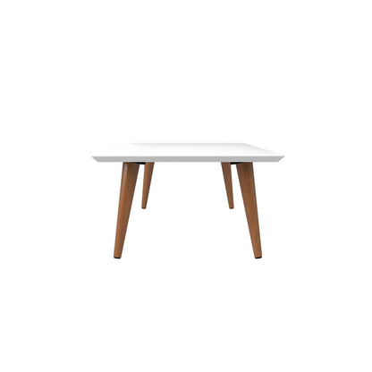 White lacquered coffee table with solid wood tapered legs, HouseOfZazla on Tampa Home & Garden Store