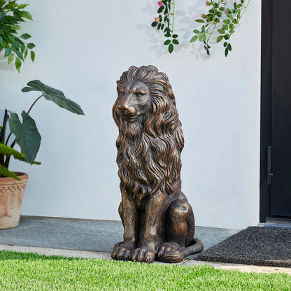 Indoor and Outdoor Resin Lion Guardian Statue