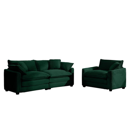 Elegant Sectional Sofa Set with Deep Seats