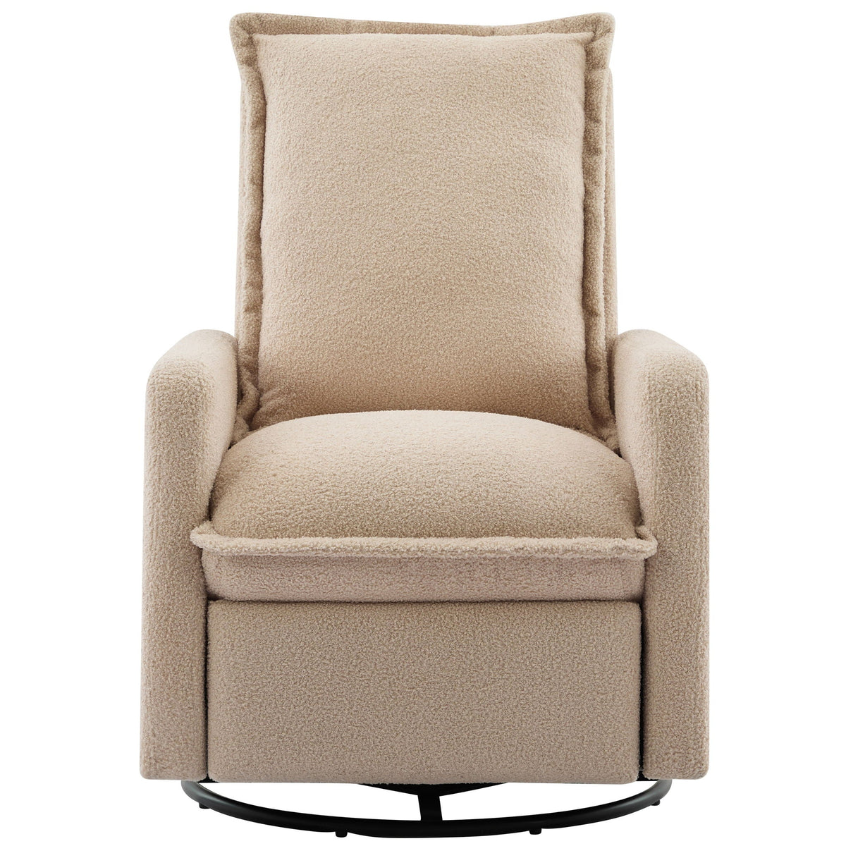Cozy Swivel Glider Recliner Chair and Leg Rest