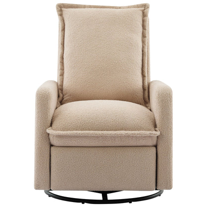 Cozy Swivel Glider Recliner Chair and Leg Rest