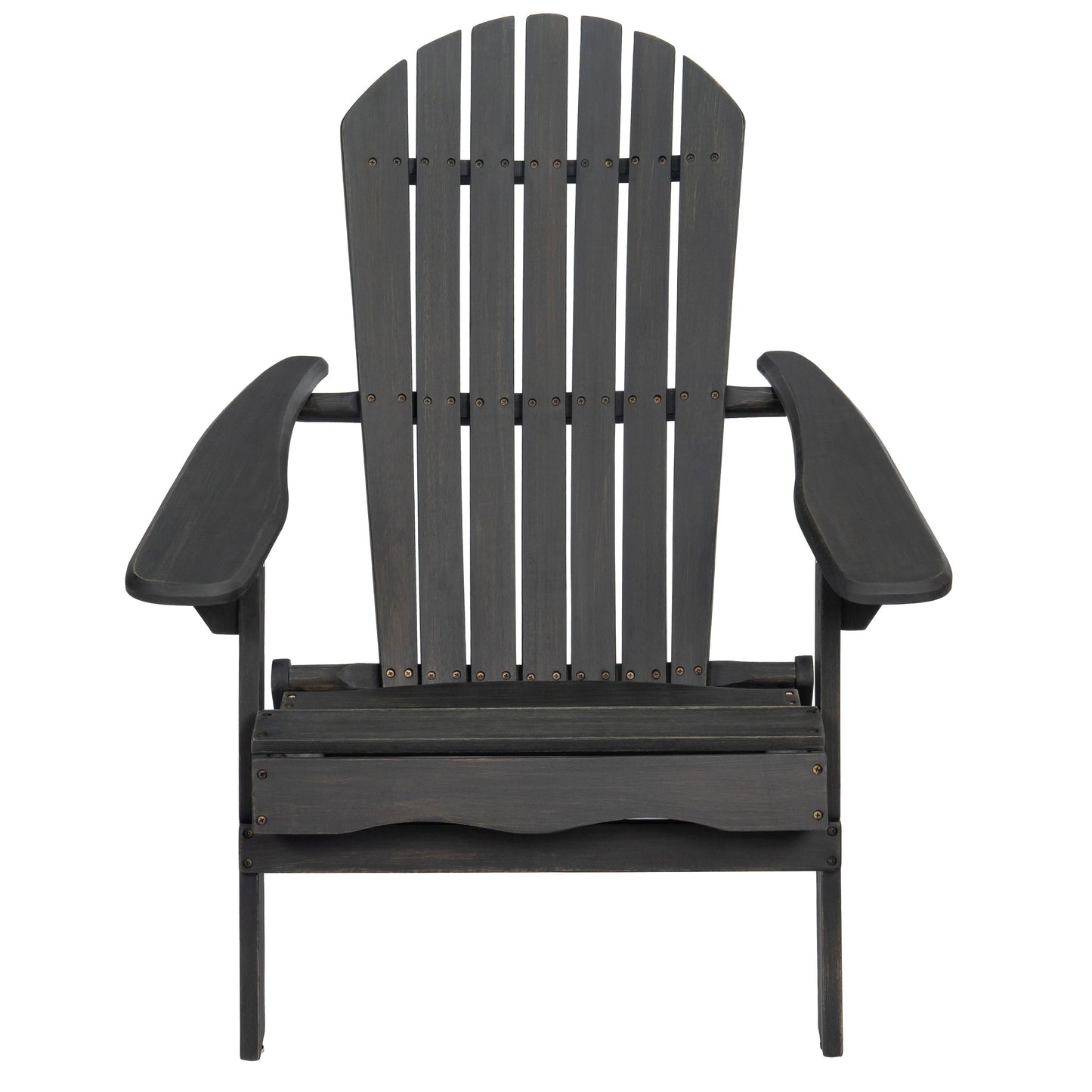 Malibu Adirondack Chair outdoor seating with dark stained wood, slatted back and curved armrests on Tampa Home & Garden Store