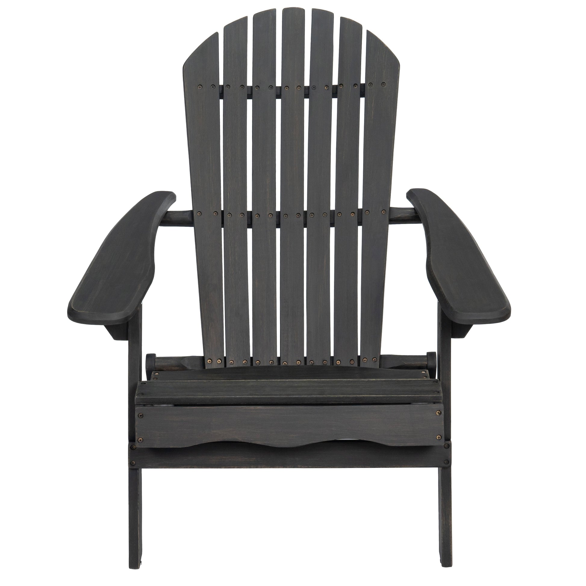 Malibu Adirondack Chair outdoor seating with dark stained wood, slatted back and curved armrests on Tampa Home & Garden Store