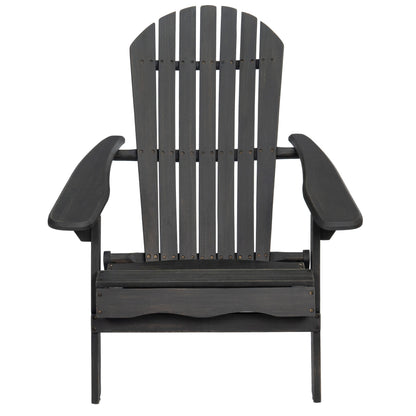Malibu Adirondack Chair outdoor seating with dark stained wood, slatted back and curved armrests on Tampa Home & Garden Store