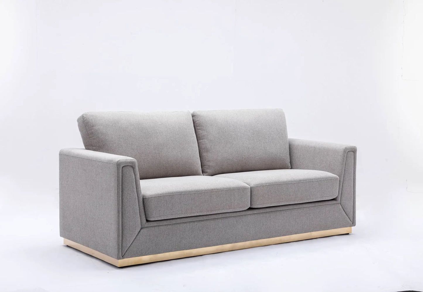 Valin Linen Sofa gray linen, stationary two-seat sofa by Unique Piece Furniture on Tampa Home & Garden Store