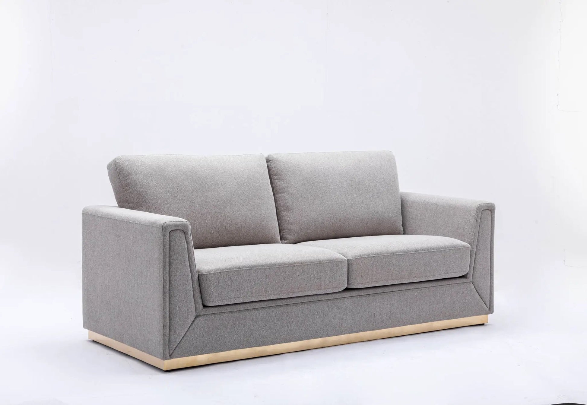 Valin Linen Sofa gray linen, stationary two-seat sofa by Unique Piece Furniture on Tampa Home & Garden Store