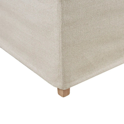Dining chairs set of 2 beige textured fabric with wooden legs on Tampa Home & Garden Store