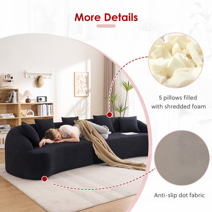 Compression Sponge And Polyester Living Sofa