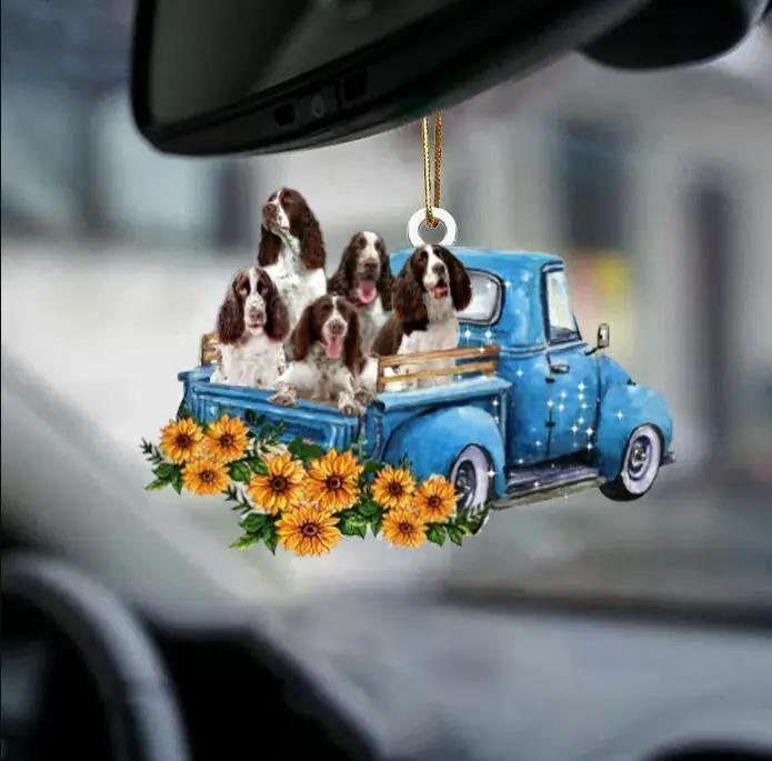 Car Pendant Sleeping Dog Angel Decor Hanging
