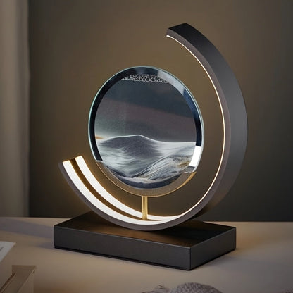 Sandscape Hourglass Table Lamp – Moving Sand Art LED Gift Light for Decor