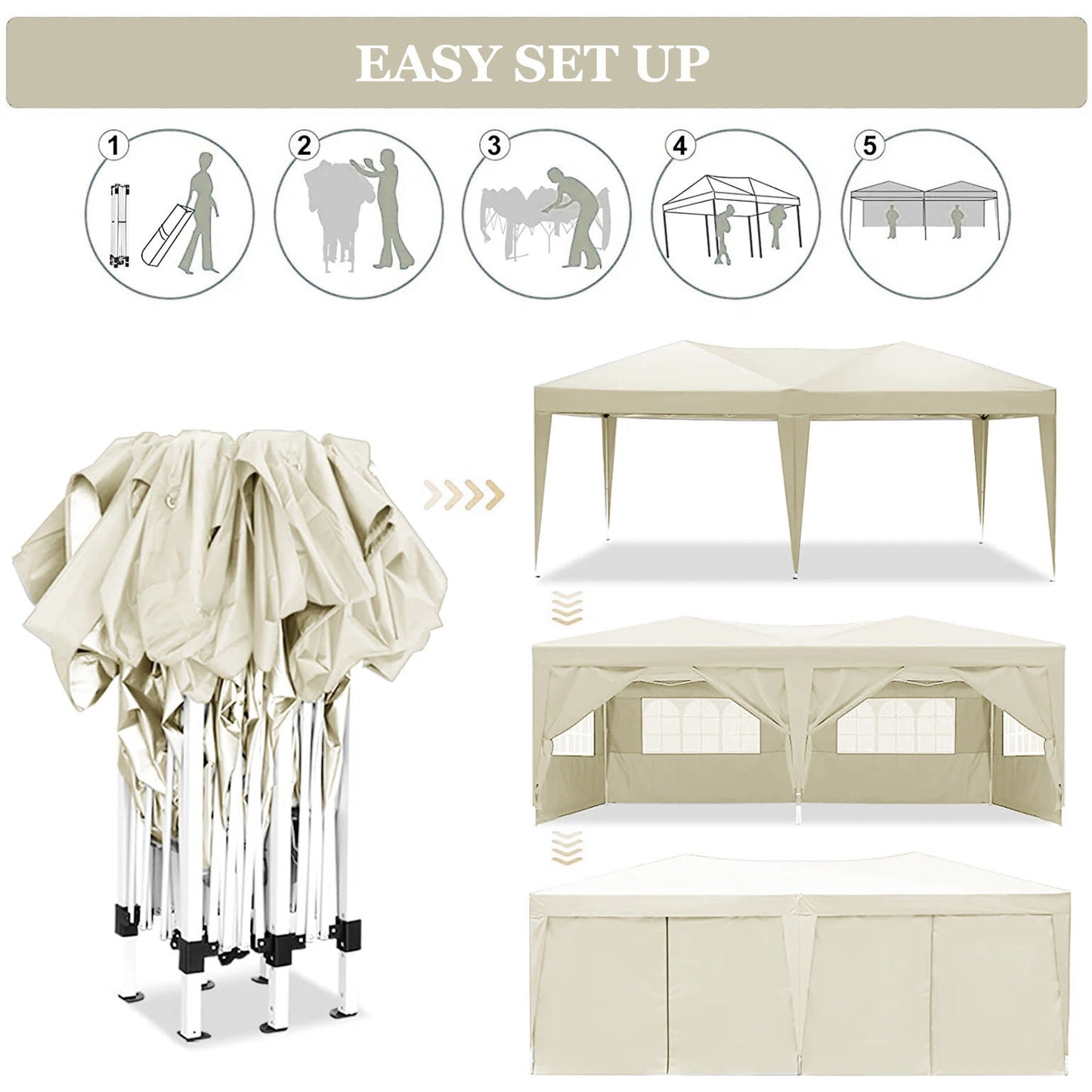 10x20 Ez Pop Up Canopy for Outdoor Parties