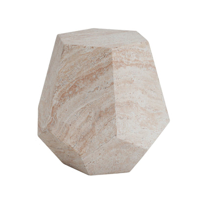 Outdoor/Indoor Lightweight Concrete Side Table beige stone finish by HouseOfZazla on Tampa Home & Garden Store