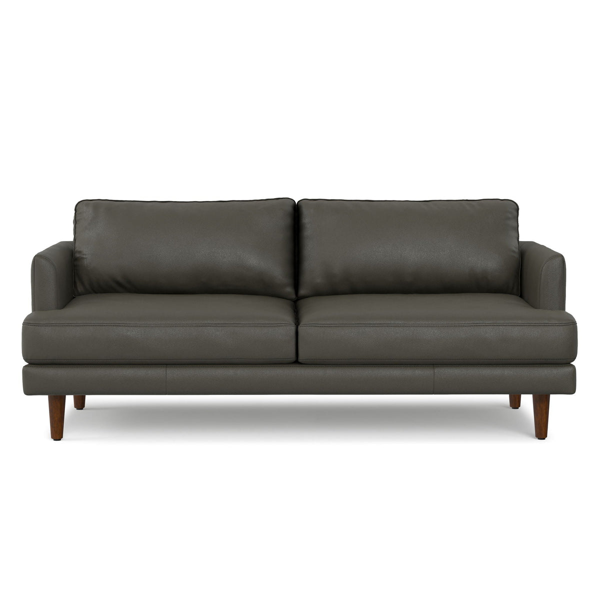 Livingston Upholstered Sofa, dark gray leather by HouseOfZazla on Tampa Home & Garden Store