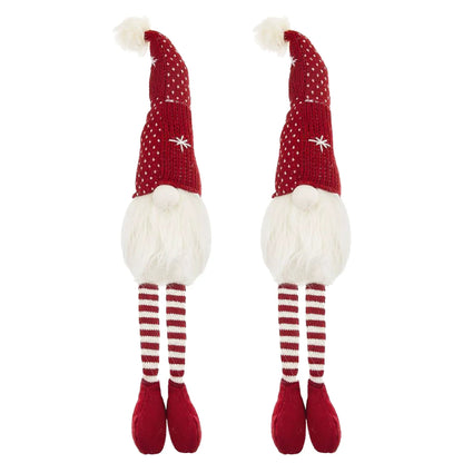 Christmas Gnome Decorations Set of 2 for Tabletop