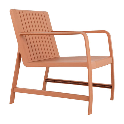 Orange waterproof outdoor chair from HouseOfZazla 2-piece patio set with slatted back on Tampa Home & Garden Store