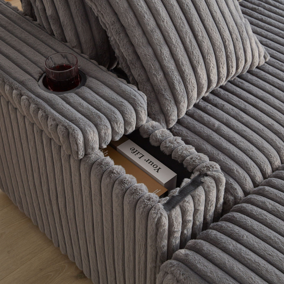 3 Seater Sofa With 2 Ottomans and Storage