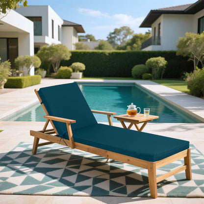 Outdoor Lounge Chair Cushions Lake Blue Polyester UV Fade-Resistant 2PCS HouseOfZazla poolside on Tampa Home & Garden Store
