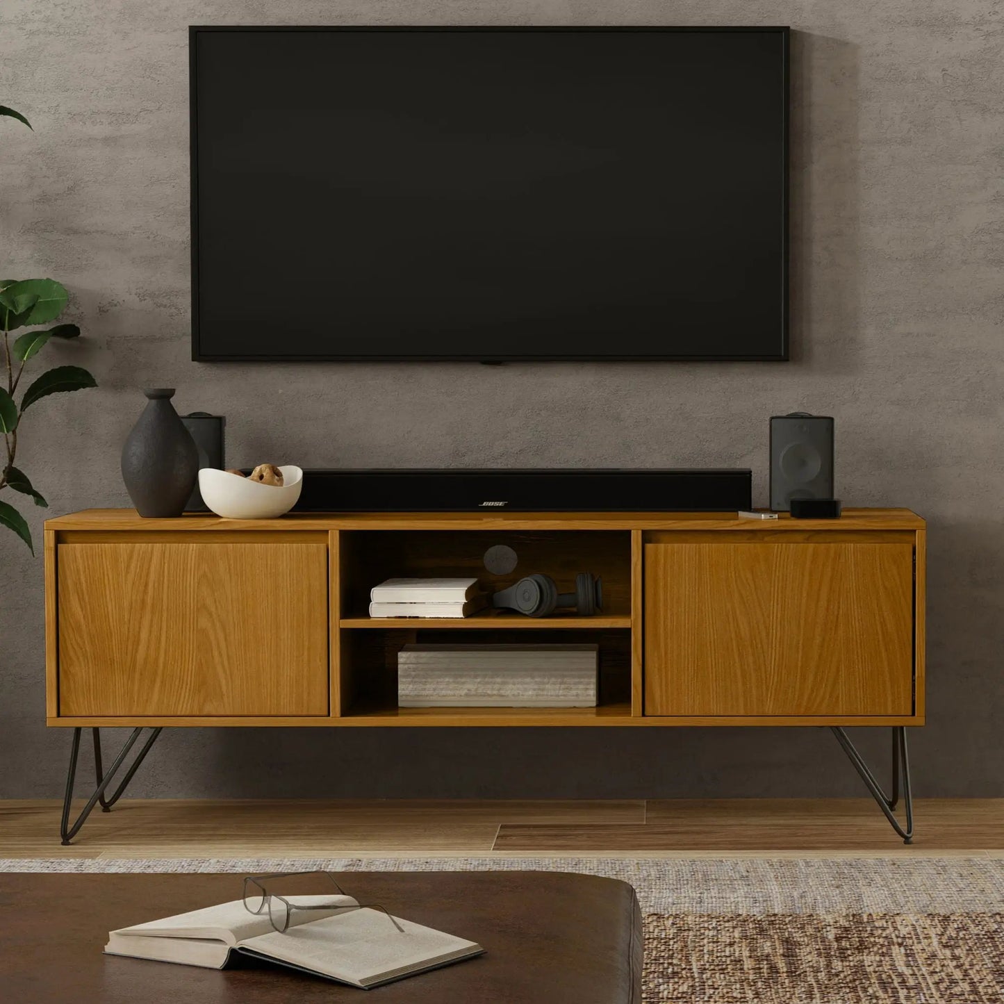 Hunter Handcrafted Solid Mango TV Media Stand