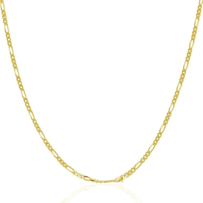 14k yellow gold solid Figaro chain necklace 1.9mm by Bids.com on Tampa Home & Garden Store