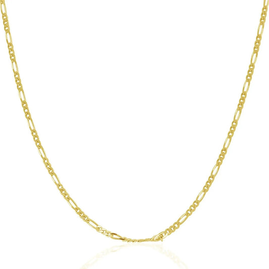 14k yellow gold solid Figaro chain necklace 1.9mm by Bids.com on Tampa Home & Garden Store