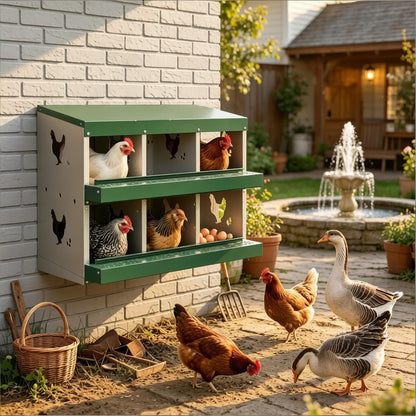Functional and Outdoor Metal Chicken Nesting Box