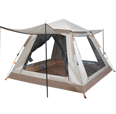 Fully Automatic Beach Camping Tent, multi-person, rainproof with tan and grey canopy My Store on Tampa Home & Garden Store