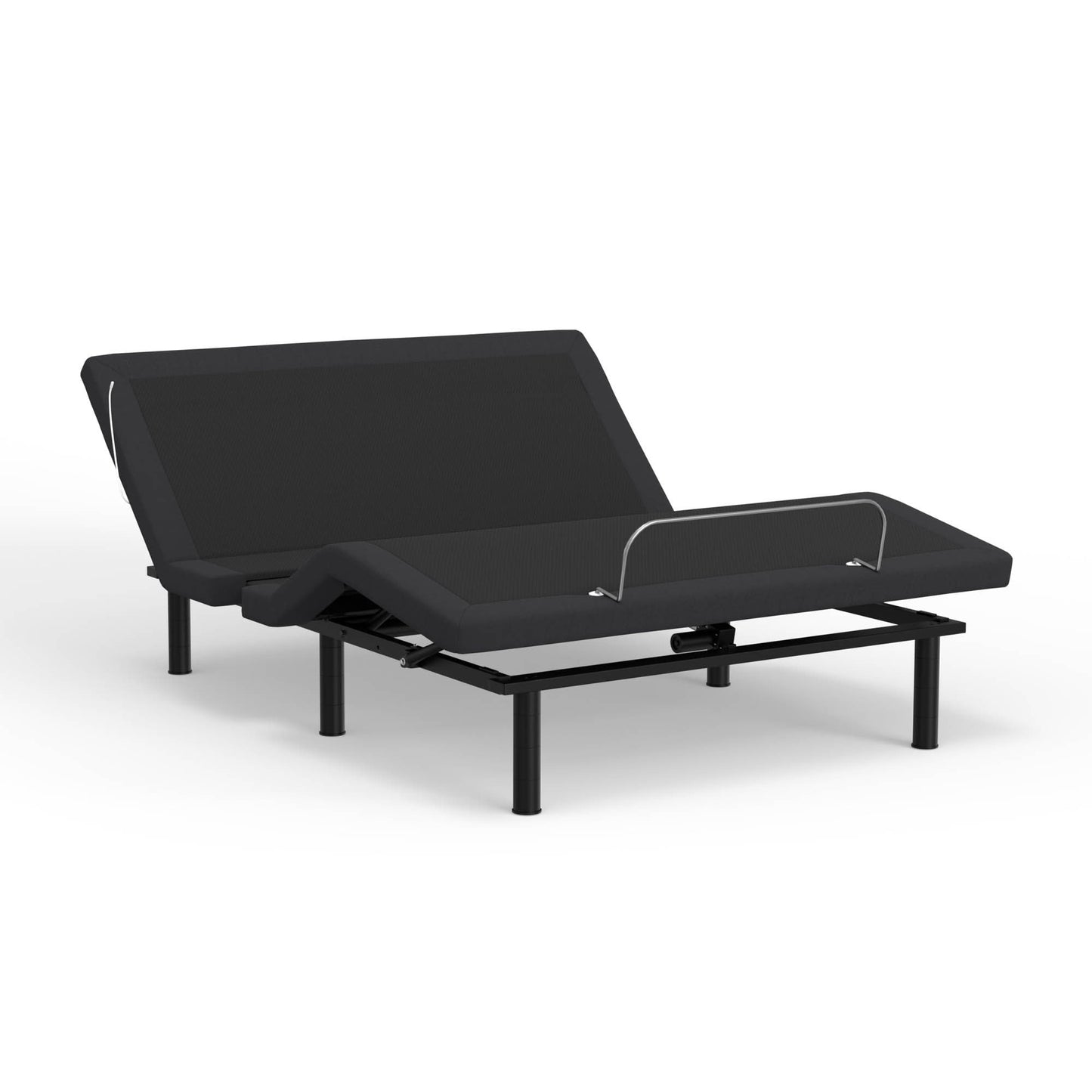 HouseOfZazla Model G2 adjustable base queen with black fabric upholstery and metal frame on Tampa Home & Garden Store