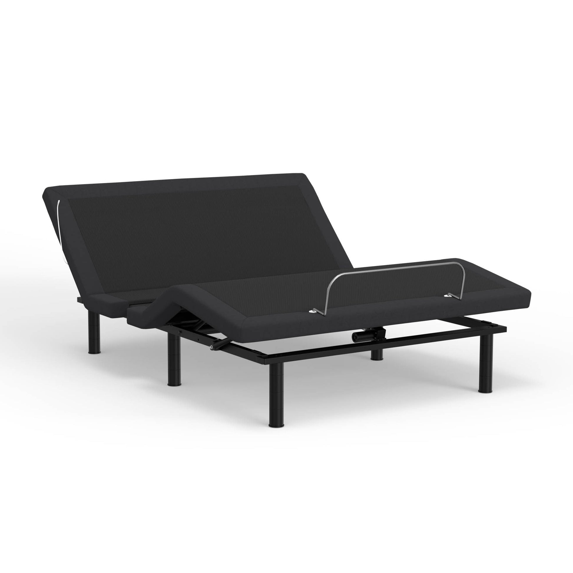 HouseOfZazla Model G2 adjustable base queen with black fabric upholstery and metal frame on Tampa Home & Garden Store