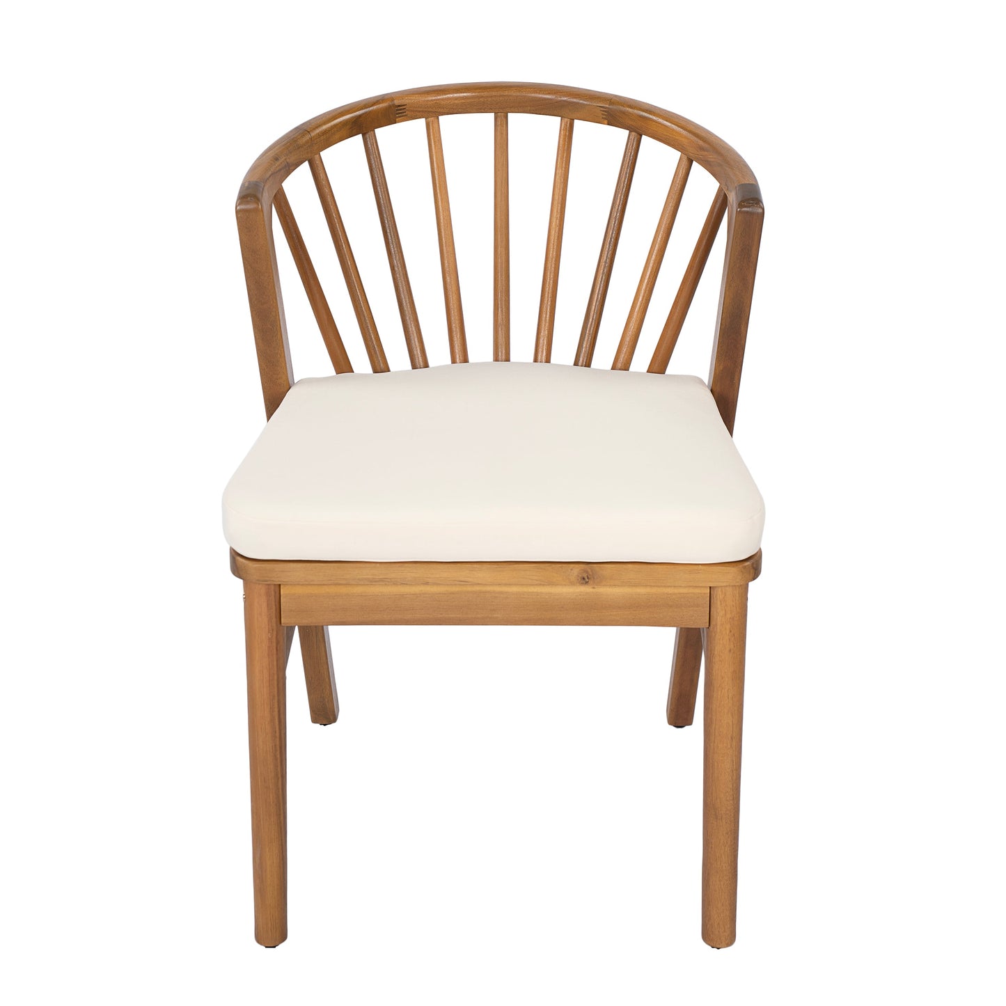 Acacia Wood Set of 2 Outdoor Dining Chairs