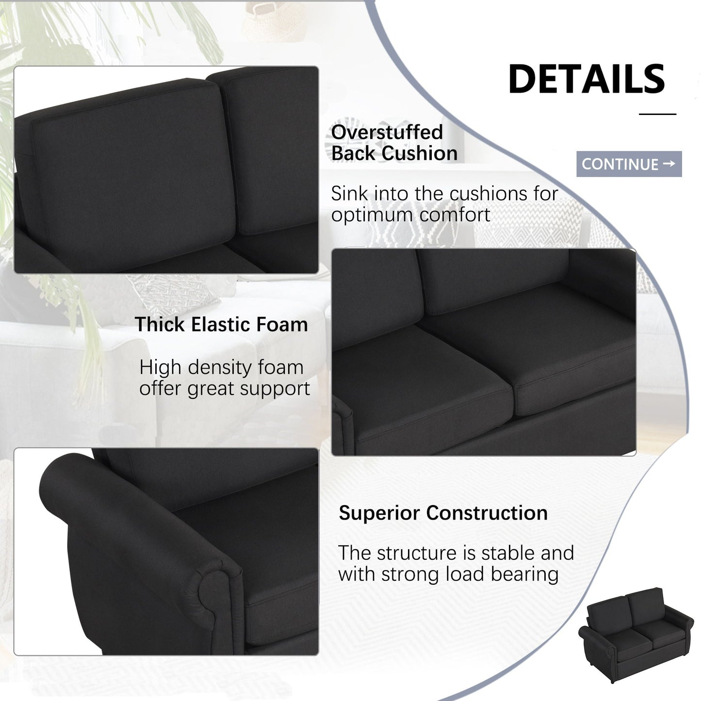 Pull Out Sofa Bed With Twin Memory Foam Mattress