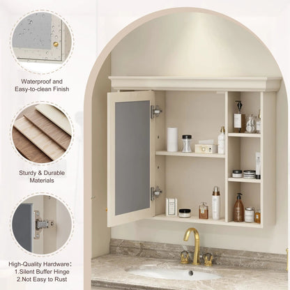 Wall Mounted Bathroom Storage Cabinet With Mirror