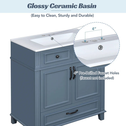 Bathroom Vanity with Sink and Storage Cabinet