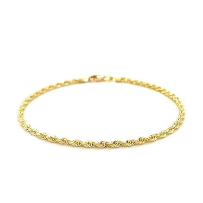 Bracelet 2.5mm 14k yellow gold solid diamond-cut rope chain Bids.com on Tampa Home & Garden Store