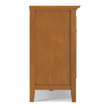 Amherst 4-Door Storage Cabinet by HouseOfZazla in warm oak finish, accent cabinet on Tampa Home & Garden Store