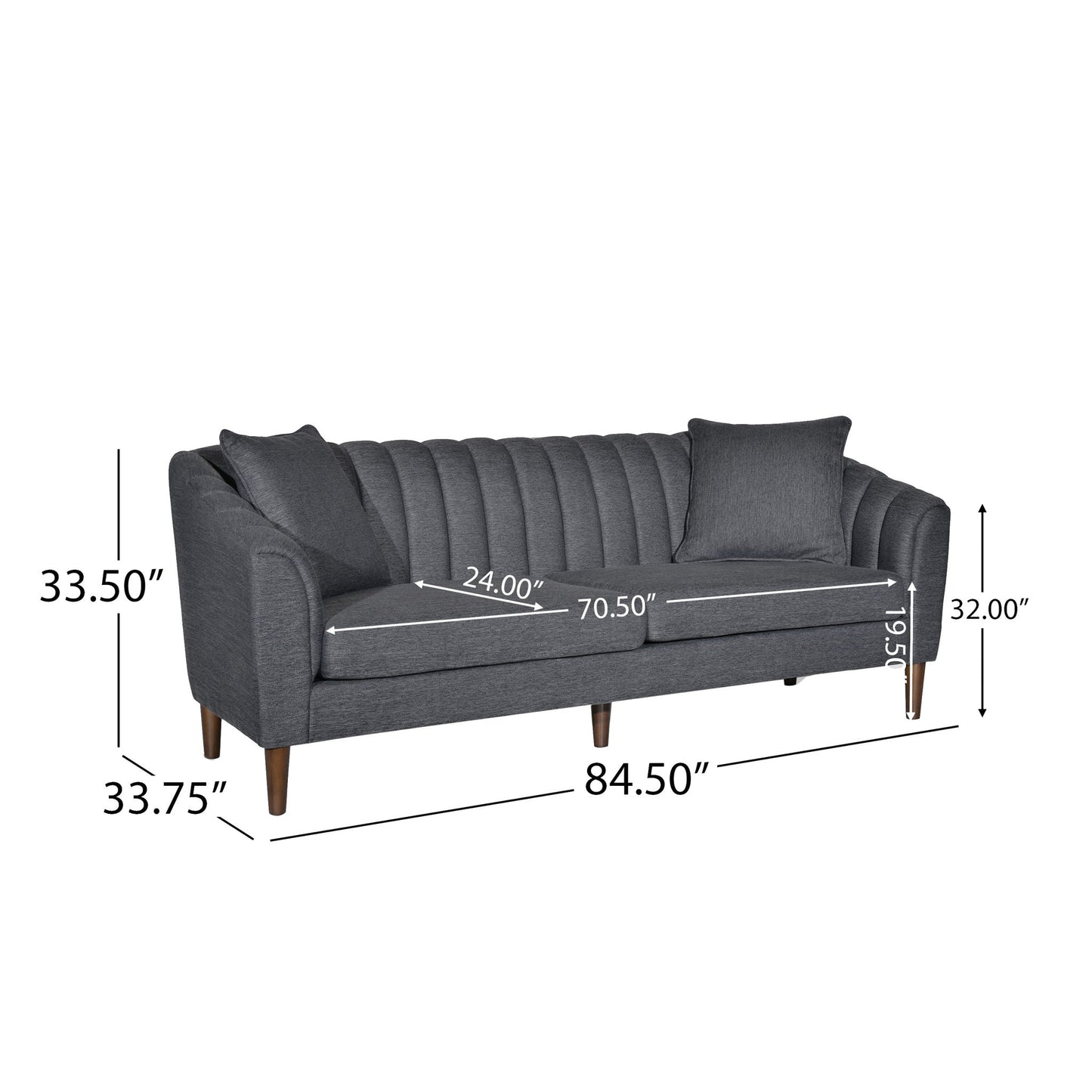 Contemporary Three Seater Sofa with Button Stitch