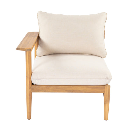 Outdoor Acacia Wood and Four Seater Sofa