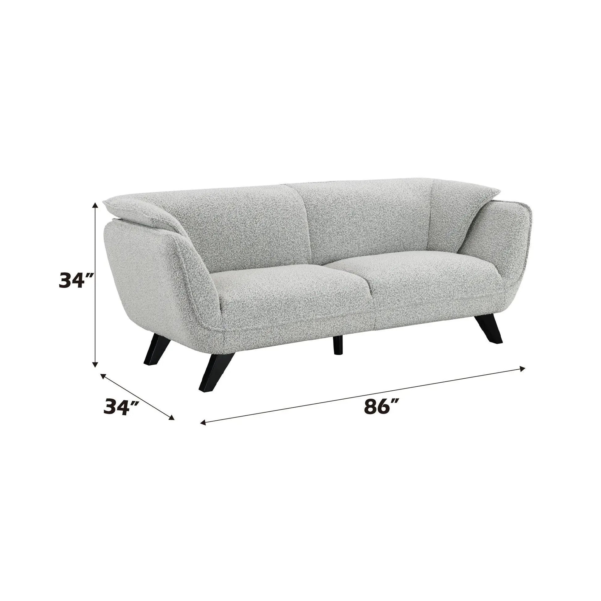 Nayeli Boucle Sofa stationary gray boucle upholstery by Unique Piece Furniture on Tampa Home & Garden Store