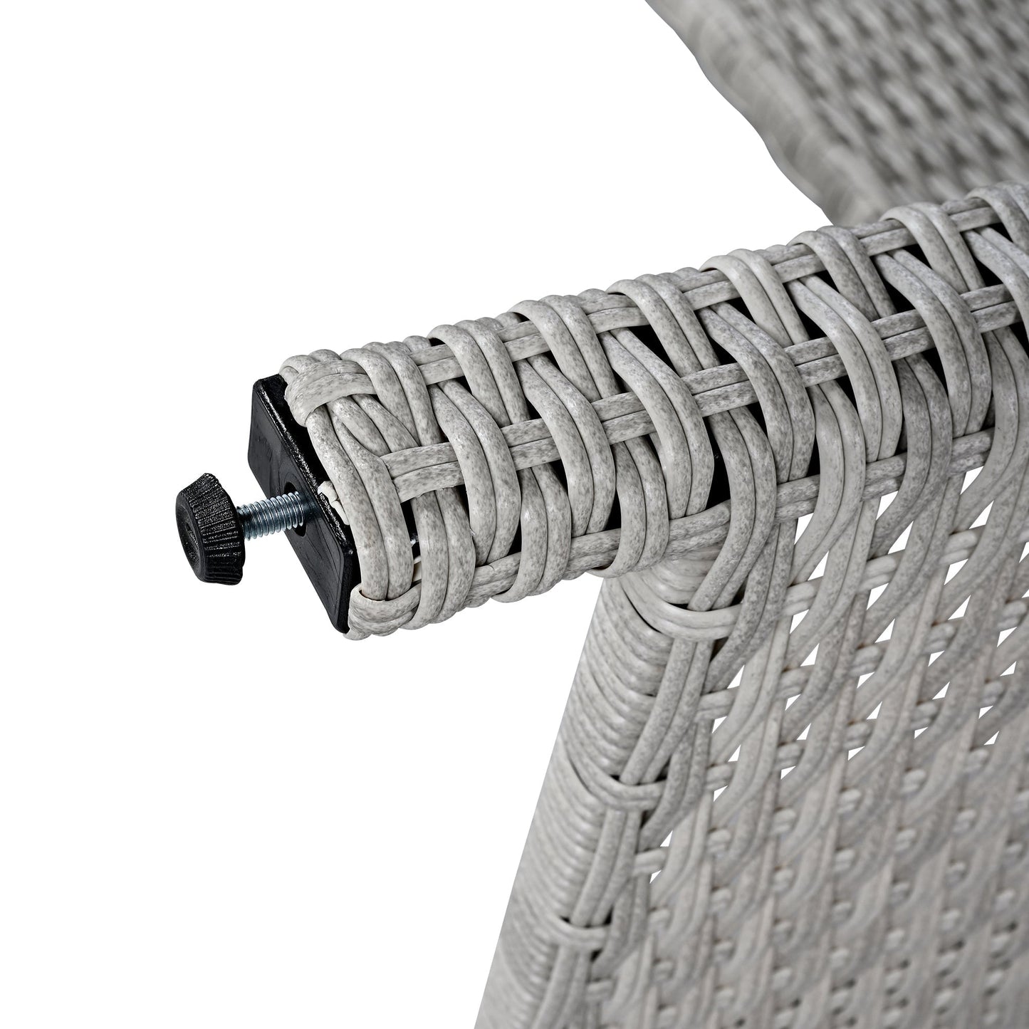 Tomax 5-Piece Outdoor Patio Rattan Sofa Set gray woven rattan detail on Tampa Home & Garden Store