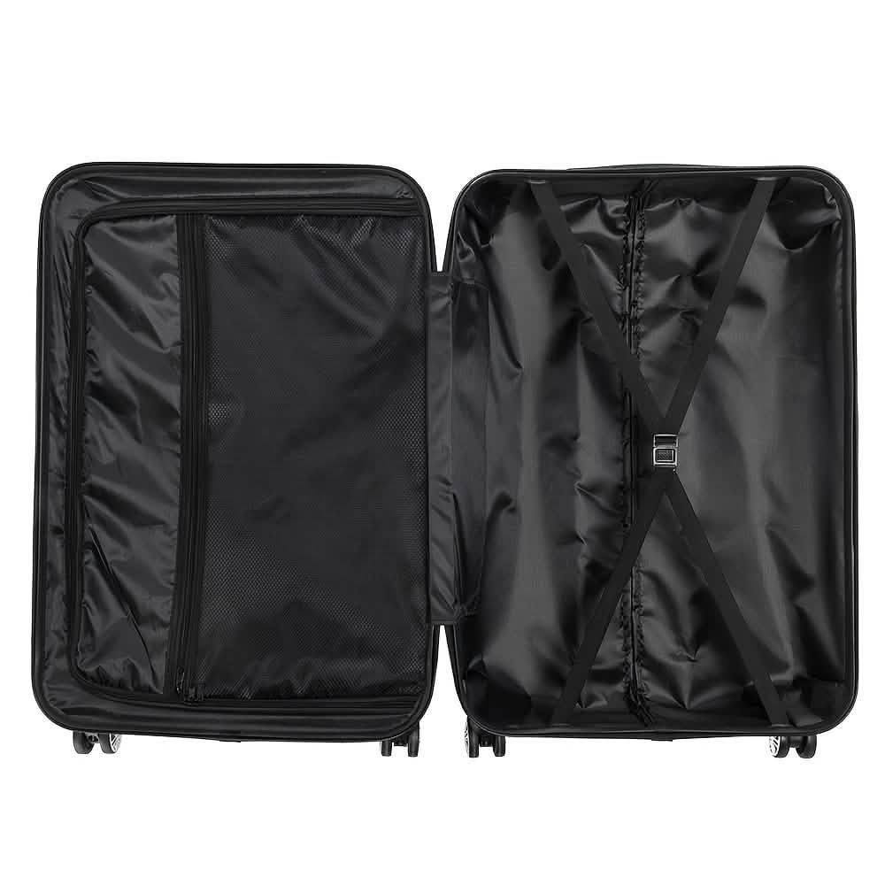 3-Piece Hard Shell Luggage Set with TSA Lock, black DailySale 20/24/28in with 360° wheels on Tampa Home & Garden Store