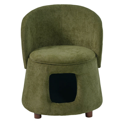 Green textured pet-friendly chair with hidden pet nook, HouseOfZazla on Tampa Home & Garden Store