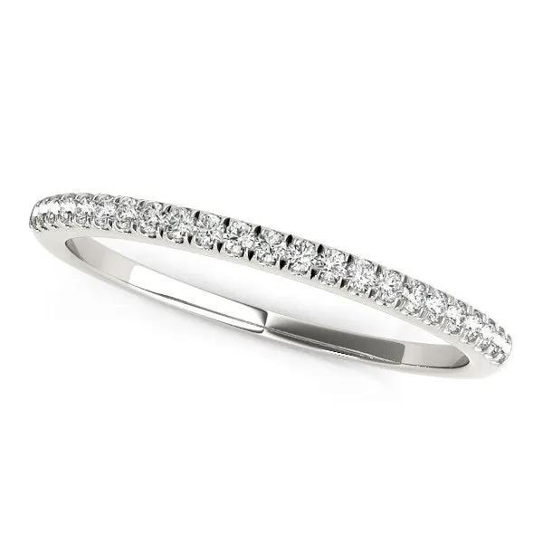 14k white gold scallop-style pavé diamond wedding band 1/8 cttw by Bids.com on Tampa Home & Garden Store