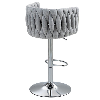360 Swivel Counter Stools With a Woven Back