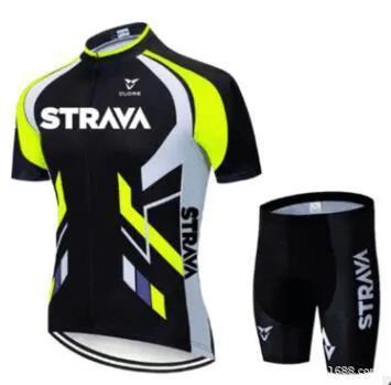 Red Cycling Jersey With Short Sleeve Bib Shorts