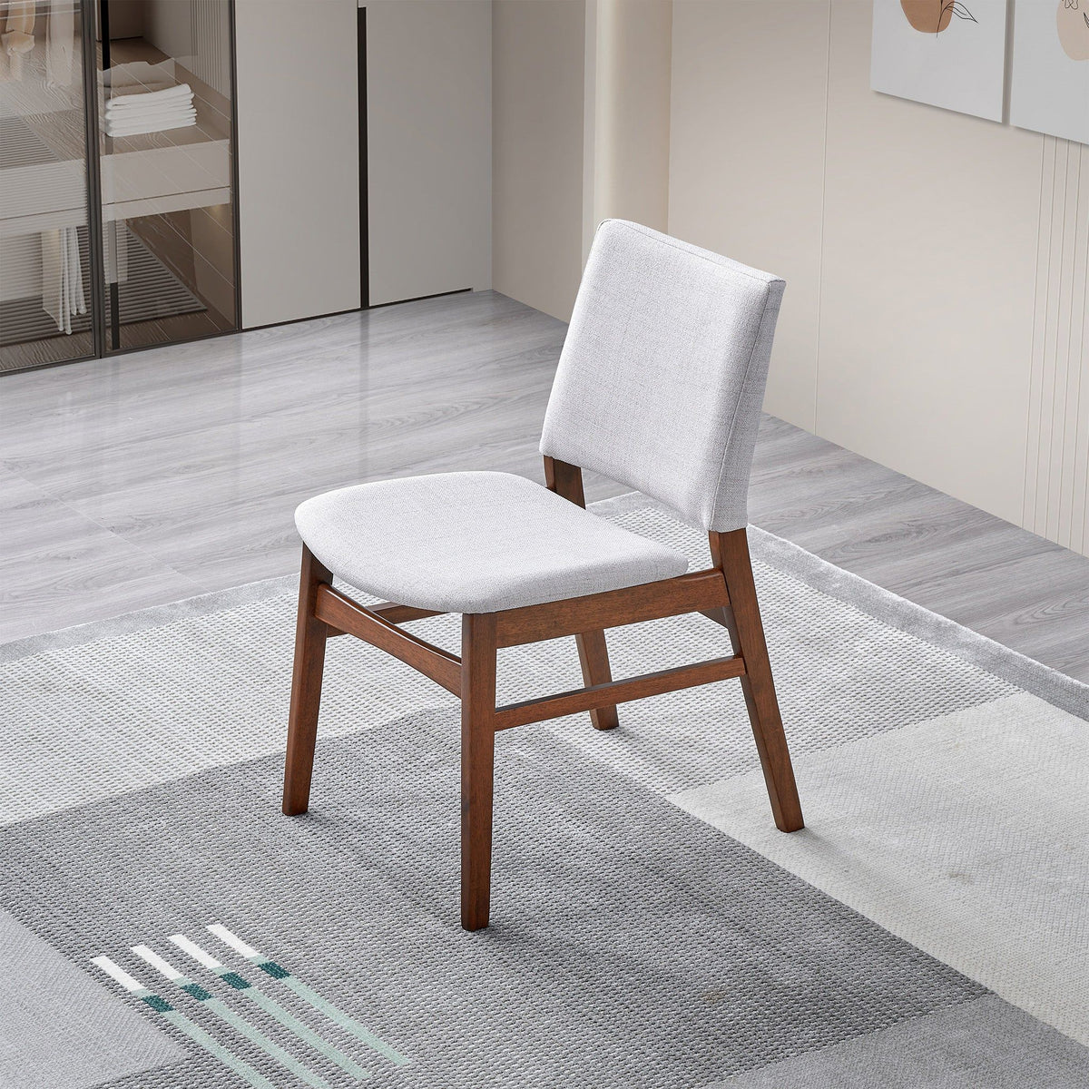 Dining chair set in brown and light gray with solid wood frames, 2 chairs by HouseOfZazla on Tampa Home & Garden Store