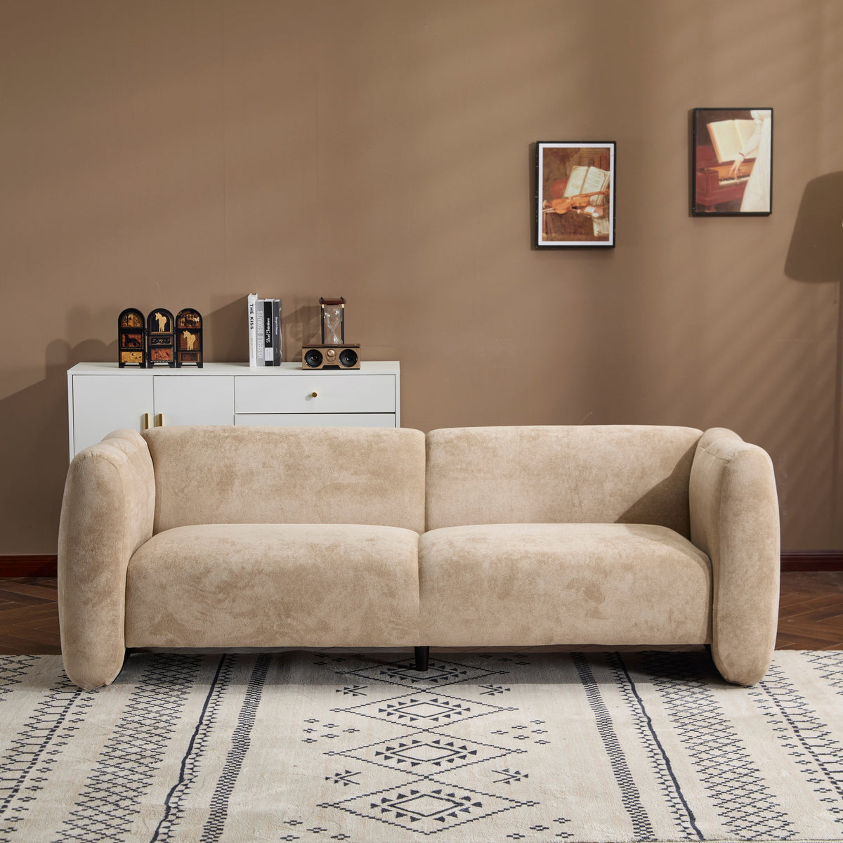 The Wave Velvet Sofa And High Back Support