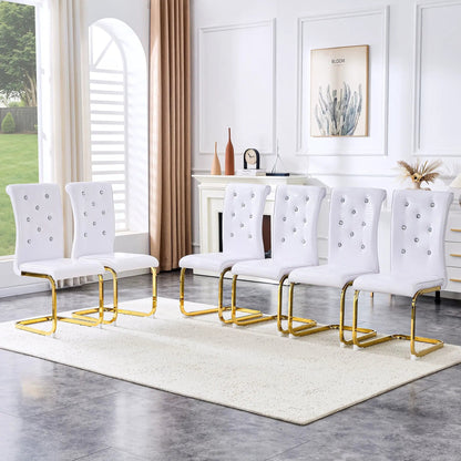 Elegant Faux Alligator Upholstered Dining Chairs