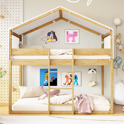 Sturdy Pinewood Bunk Bed and the Kids Play Tent