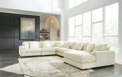 Lindyn Sectional Sofa with Cord Upholstery